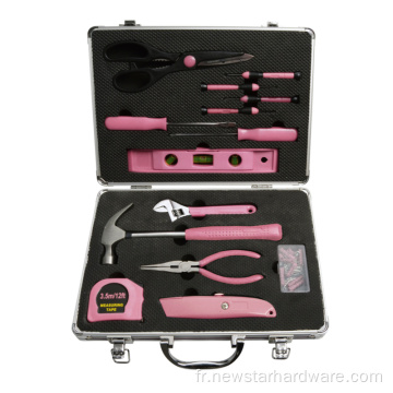 14pcs Lady Pink Tool Set Aluminium Case